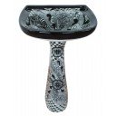 Mexican Talavera Pedestal Sink Sello Negro